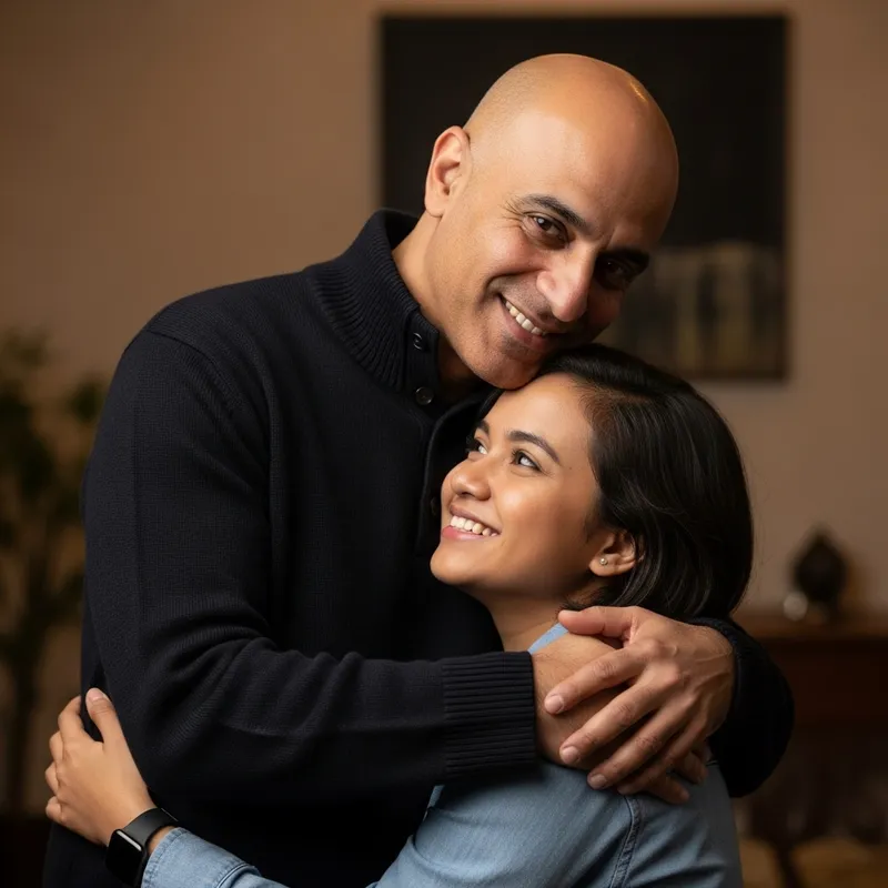 Arabian Man Embracing Indonesian Woman Arabian Man Embracing Indonesian Woman