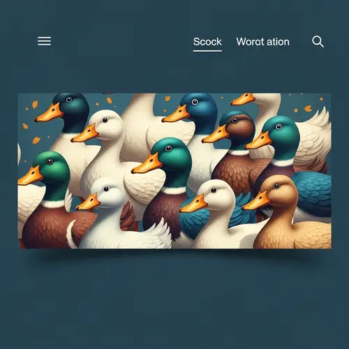 Colorful Ducks Web Banner: Playful & Vibrant Illustration