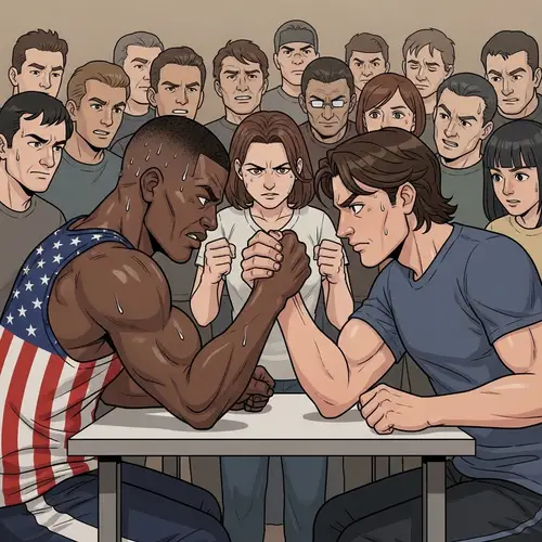 Rocky vs Apollo Creed: Intense Arm Wrestling Competition