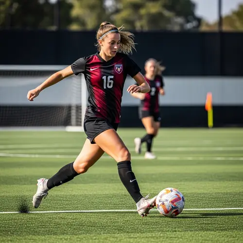Dynamic Soccer Action Shot - Emma Lundh, Bollstanäs SK