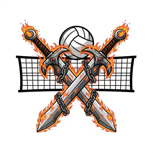 Chaos Blades Volleyball Team Logo Design