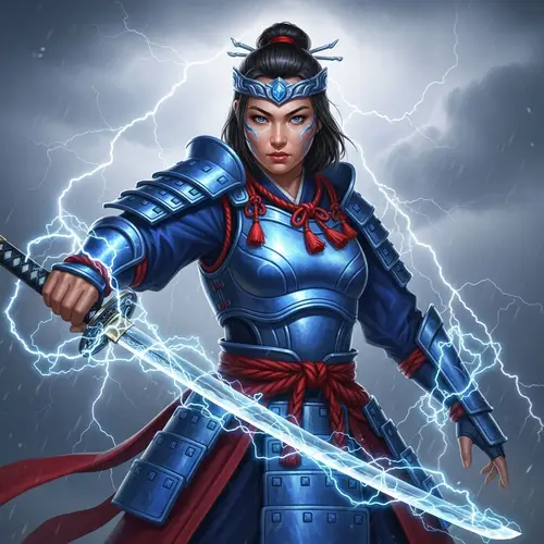 Raiden Shogun: Powerful Female Warrior in Japanese Armor