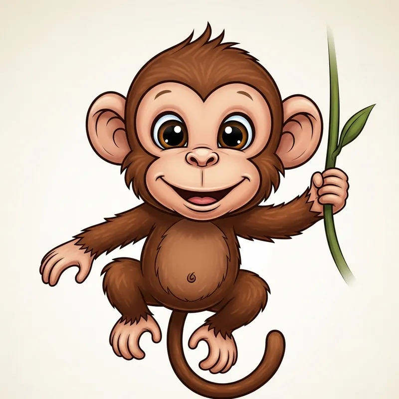 Cute Clipart Monkey Design | Adorable and Playful Image