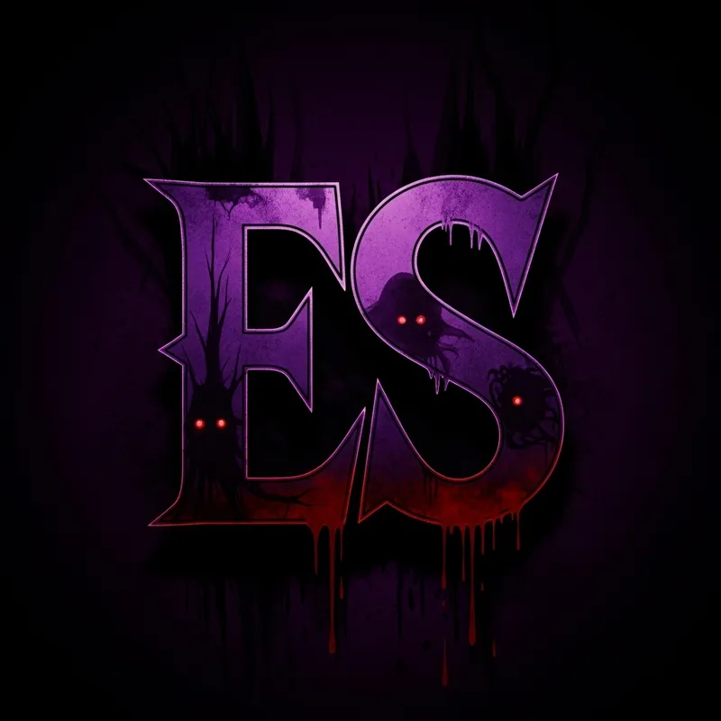 Chilling Horror Logo: 'ES' Design with Gothic Influence Chilling Horror Logo: 'ES' Design with Gothic Influence