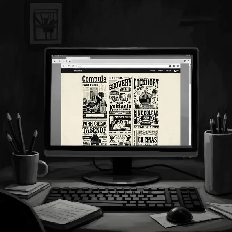 Vintage Website Poster Display | Chiaroscuro Lighting Details Vintage Website Poster Display | Chiaroscuro Lighting Details