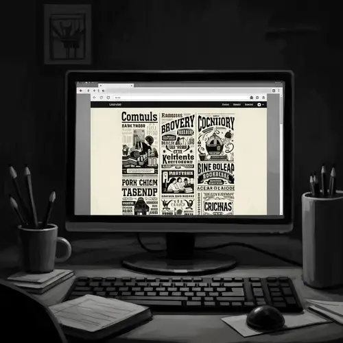 Vintage-Style Website Display | Chiaroscuro Digital Painting
