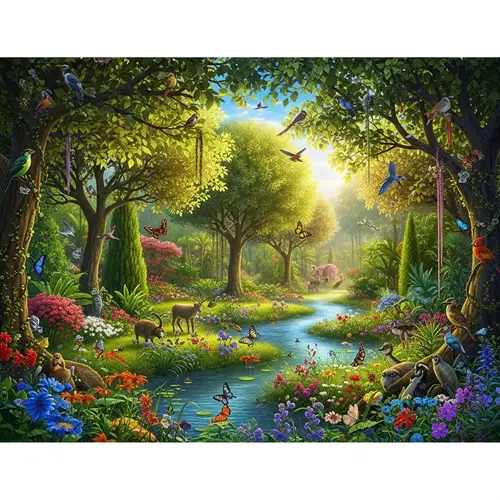 Tranquil Garden of Eden - Lush Greenery & Diverse Wildlife