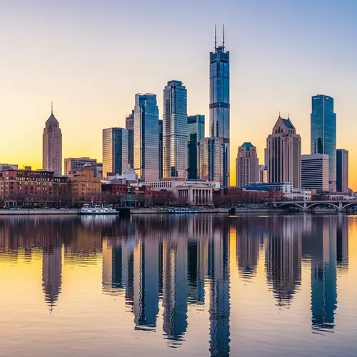 City Skyline Watercolor Painting | Urban Architecture Art