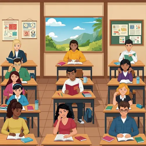 Diverse Group of Students in Tropical Classrooms | Philippines