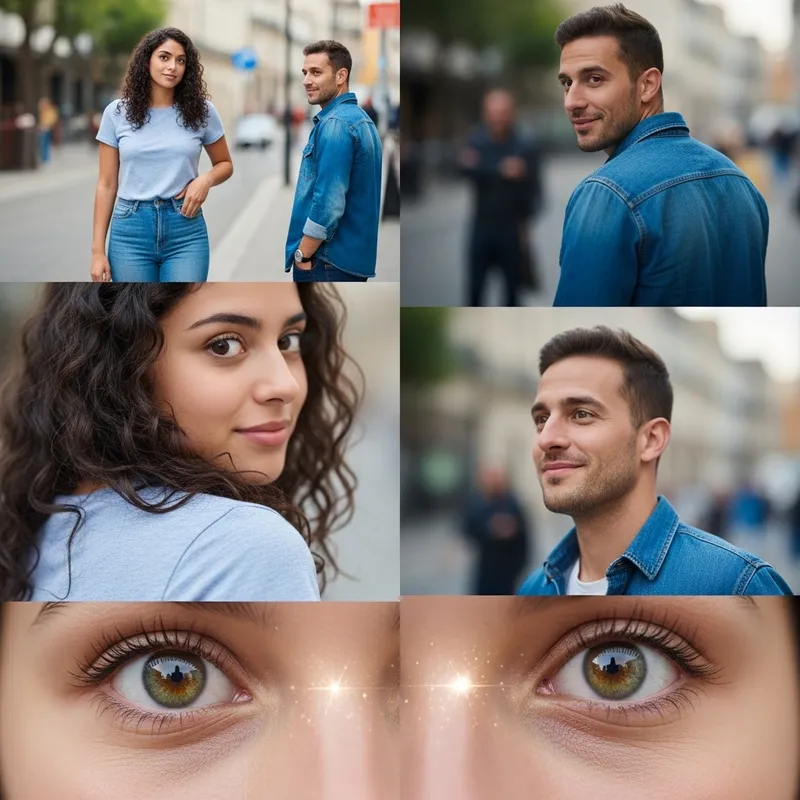 Enchanting Encounter: Woman's Captivating Gaze and Sparkling Eyes
