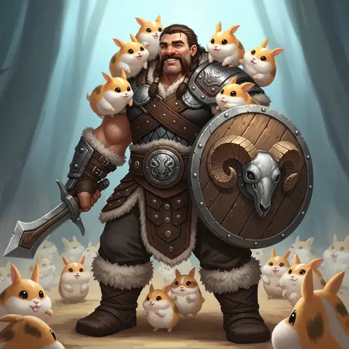 Braum League of Legends | Fantasy Barbarian Hero with Playful Poros