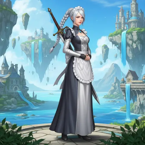 Elegant Noelle-Inspired Fantasy Character Art
