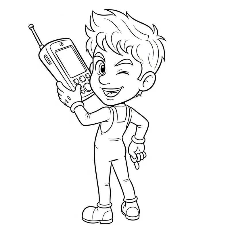 Animated Young Man with Oversized Head Carrying Huge iPhone - 2D Cartoon Design Animated Young Man with Oversized Head Carrying Huge iPhone - 2D Cartoon Design