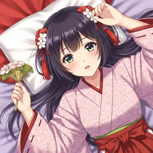 High-Quality Japanese Miko Shrine Maiden Art