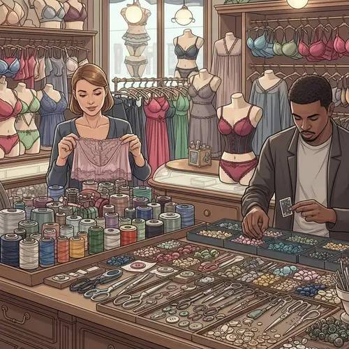 Colorful Lingerie & Haberdashery Shop Scenery