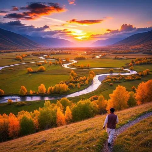 Captivating Landscape with Vibrant Colors and Unique Perspective