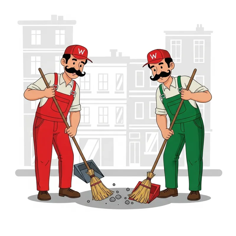 Mario Bros Cleaning Up the Streets | Reliable City Cleanup Service