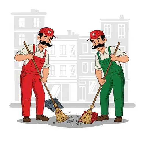 Classic Street Cleaning Team in Action | City Cleanup Service