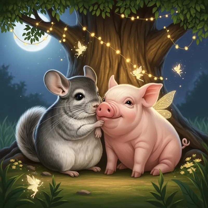 Enchanting Chinchilla and Piggy Love in Fairy Tale