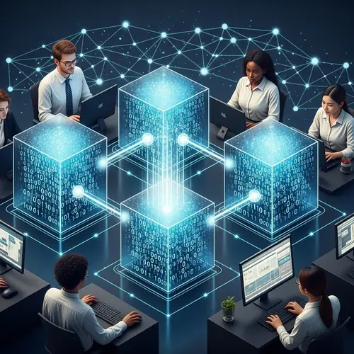 Blockchain Technology: Connected Cubes, Cryptographic Links, Global Users