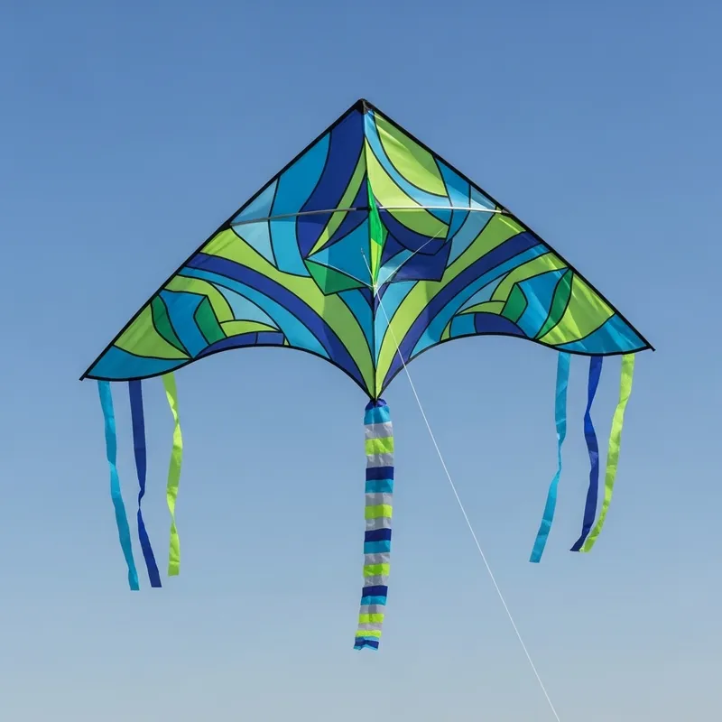 Captivating Flying Kite Design | Dynamic & Colorful