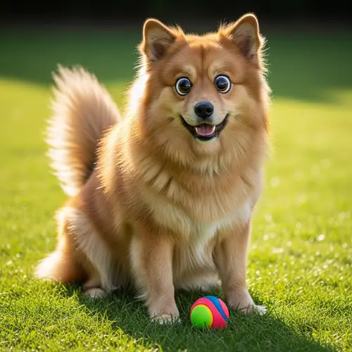 Adorable Golden Brown Dog Playing in the Park | Pet Fun