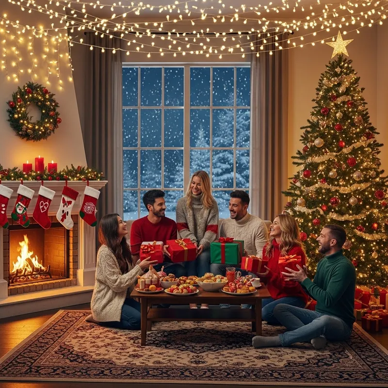 Happy Holidays Group Festivities | Joyful Christmas Celebration