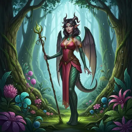 Enchanting Fantastical Creature in Mystical Forest