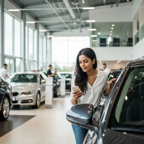 Young Woman Exploring Cars at Auto Dealership | Buy Your Dream Car Today