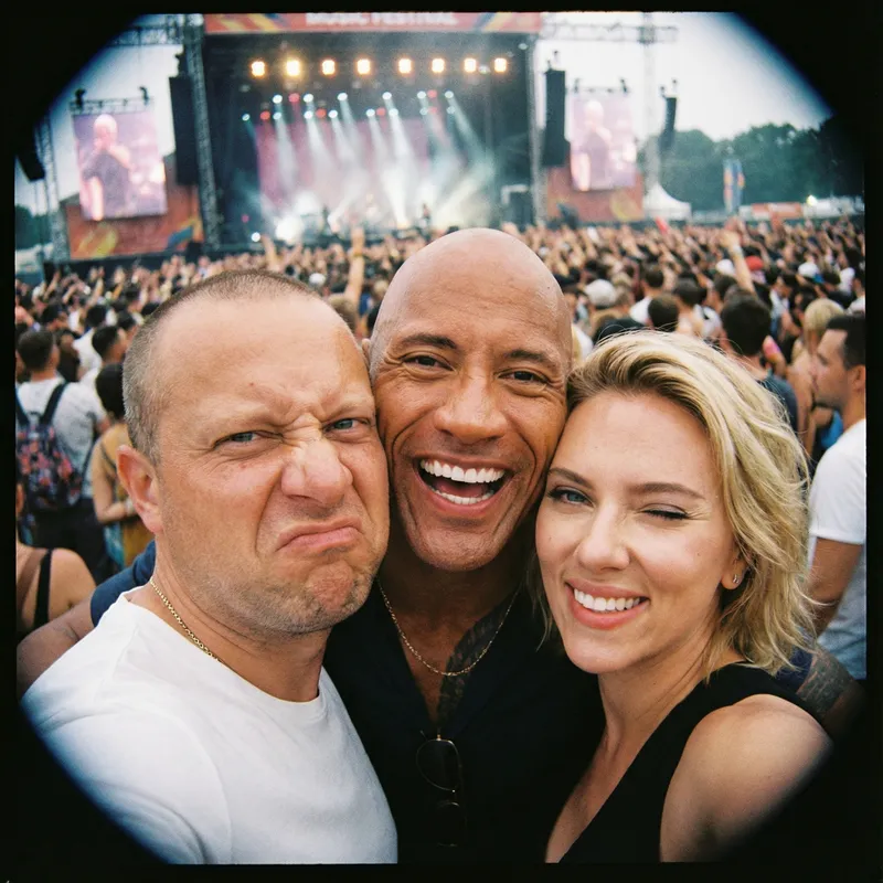 360-Degree Fisheye Selfie with Celebrities