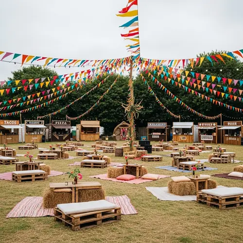 Music Festival Venue with 12 Food Stalls | Under nu.3000 Budget