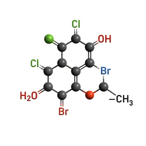 Molecule Structure: Carbon Hydroxide Chlorine Bromine Oxygen Methyl