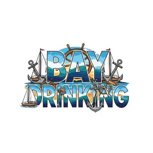 Bay Drinking Boating T-Shirt Design | Nautical Theme