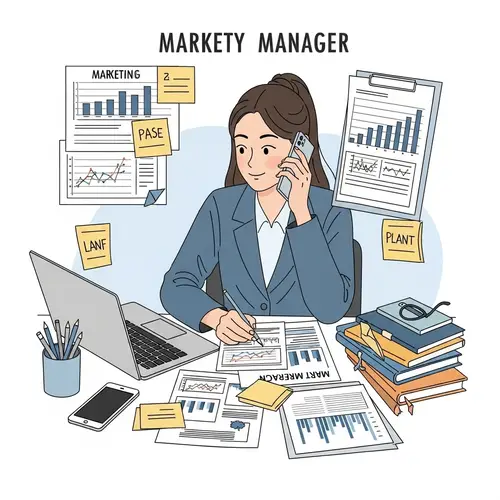 Passionate Asian Marketing Manager Crafting Campaign Strategy