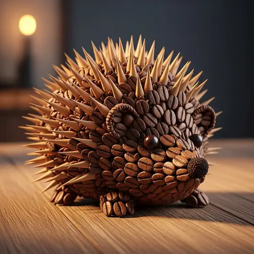 Coffee Bean Hedgehog Craft | Unique Rustic Decor