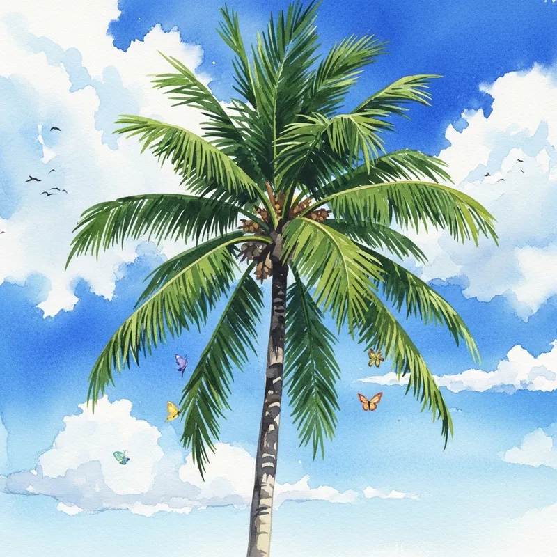 Palm Tree Watercolor Painting | Nature Art