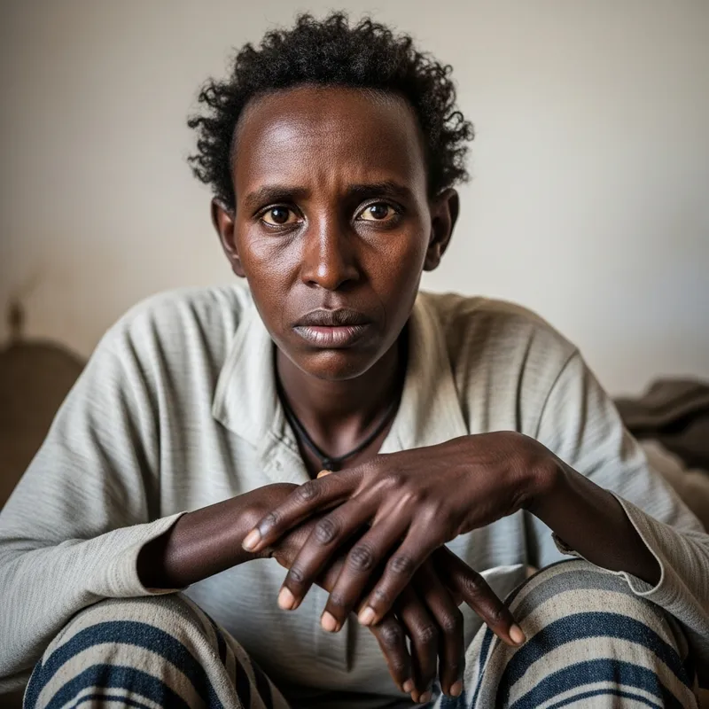 Starving Ethiopian Portrait | Hunger and Resilience