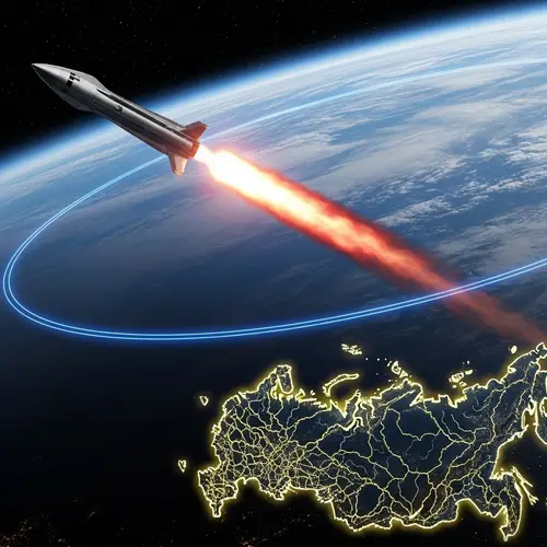 Hypersonic Missile Launch | Earth Orbit | Map of Russia