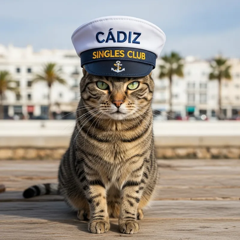 Cat in Cadiz Singles Club Hat - Cute Feline Fashion
