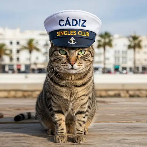 Cat in Cadiz Singles Club Hat