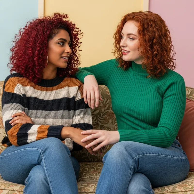 Vibrant Fashion & Friendship in a Cozy Atmosphere