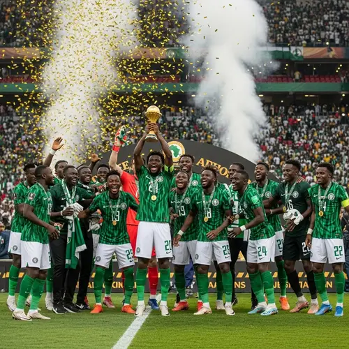 Nigerian Super Eagles Celebrate Victory in African Cup of Nations