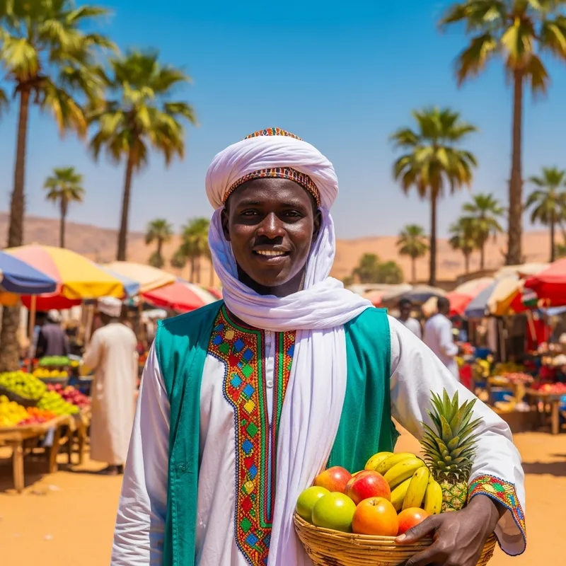 Sudanese Man | Cultural Portrait in Traditional Setting
