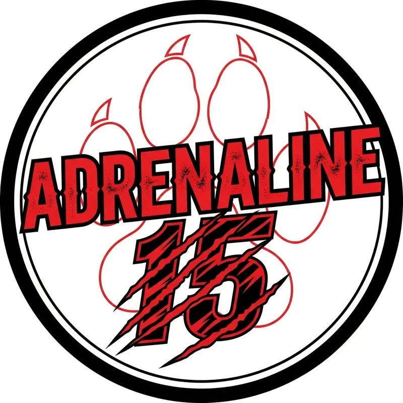 Adrenaline 15th Anniversary Team Logo Design | Red & Black Theme