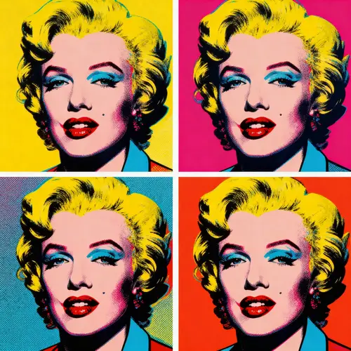 Vibrant Pop Art Collage Inspired by Warhol