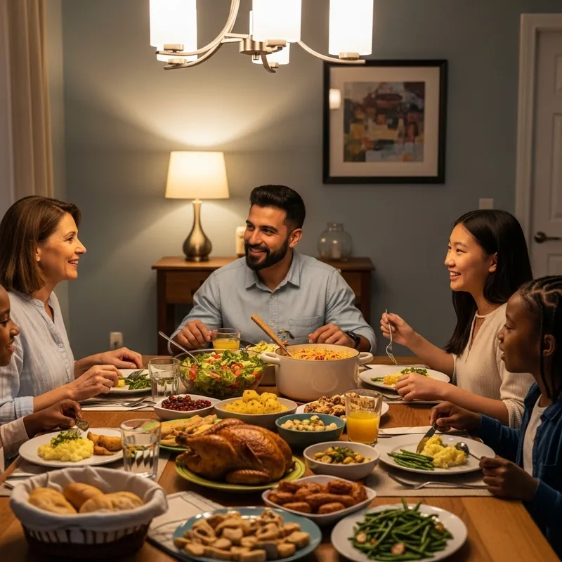 Family Meal - Heartwarming Multicultural Gathering