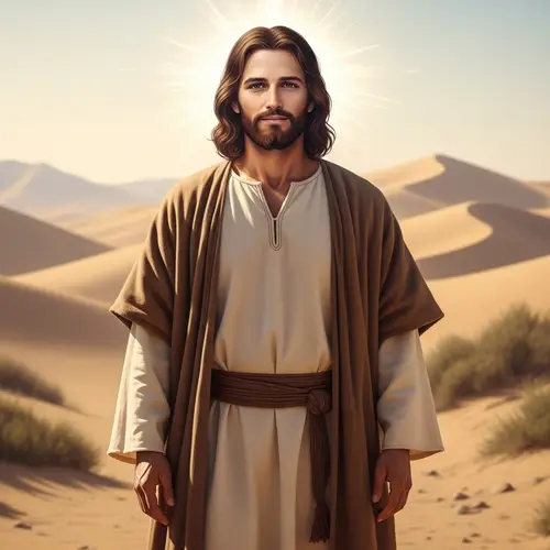 Jesus of Nazareth: Serene Figure in Timeless Setting
