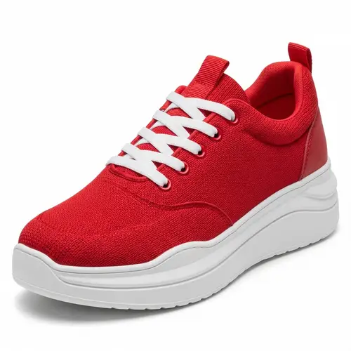 Stylish Red Lace-Up Sneakers | Shop Modern Shoes