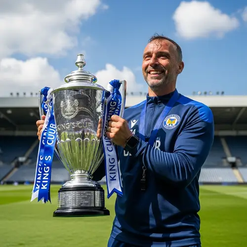 Soccer Coach with King's Cup Trophy | Cholo Simeone