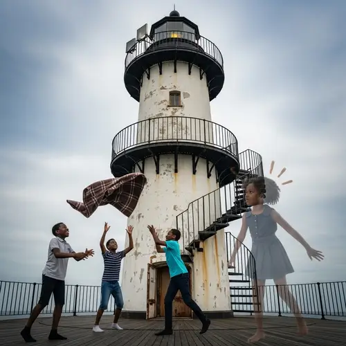 Black Kids Playing in Old Lighthouse | Spirited Girl Watching